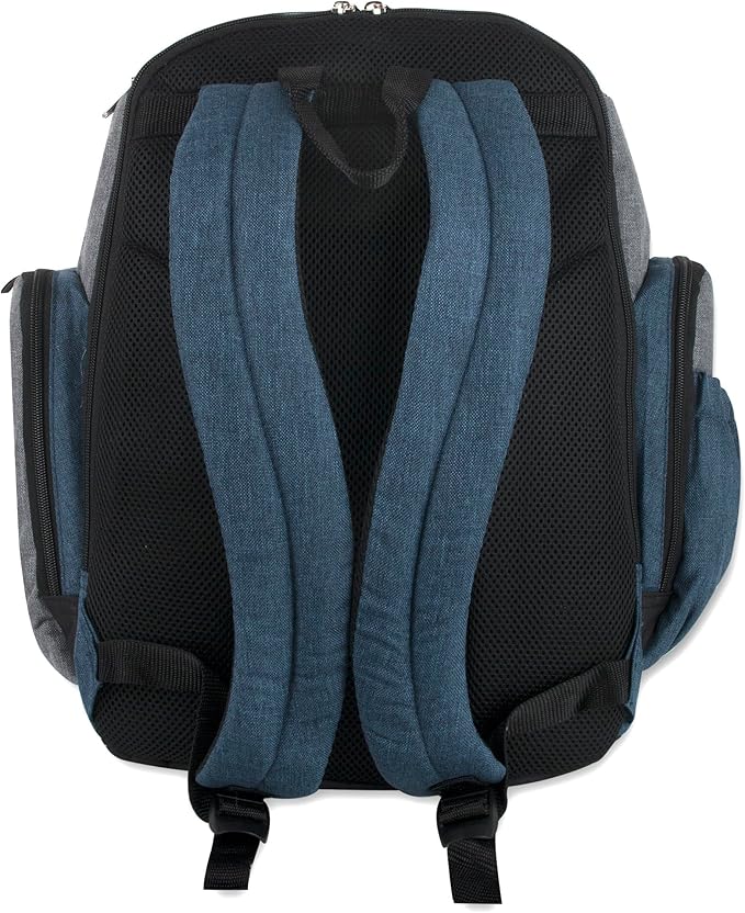 Fisher-Price Fastfinder 3 Piece Set Diaper Bag Backpack for Moms & Dads with Changing Pad and Wipes Pocket (Blue)