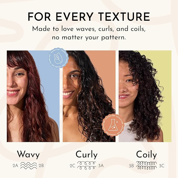 Curl Quenching Moisture Styling Duo | For Curly, Wavy, Dry, Frizzy Hair| Curl Activator with Chia & Aloe Vera | Silicone Free| 3.5oz each