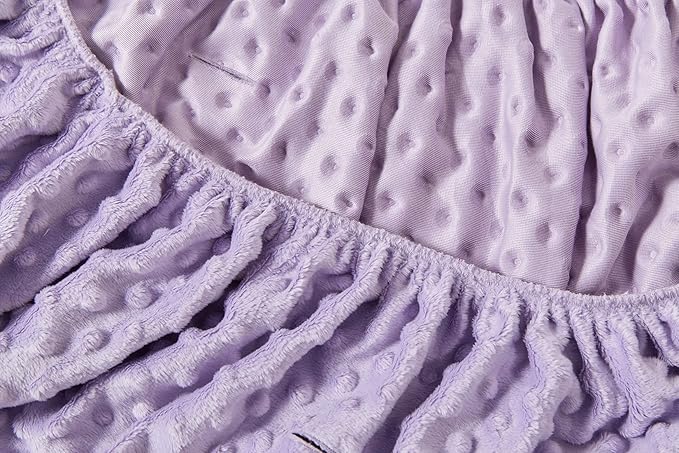Changing Pad Cover Super Soft Dots Skin-Friendly Breathable Wipeable Changing Table Sheets for Baby Boy and Baby Girl (Lavender)