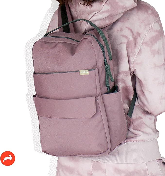 RED ROVR Roo Lightweight 1 LB Diaper Bag Backpack | 11 organizational pockets| Durable & Water-Resistant (Mauve)