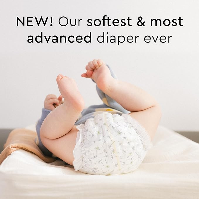 Baby Diapers - Size 1 (4-11 lbs), Half-Monthly Supply (72 Count), Leak Protection, Skin-Friendly, Ultrasoft, Perfume- & Chlorine-Free, Hypoallergenic, Dermatologist Tested, Oeko-TEX®