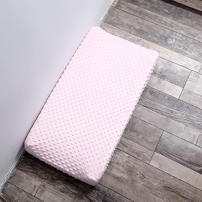 Changing Pad Cover Super Soft Dots Skin-Friendly Breathable Wipeable Changing Table Sheets for Baby Boy and Baby Girl (Blushing Bride)