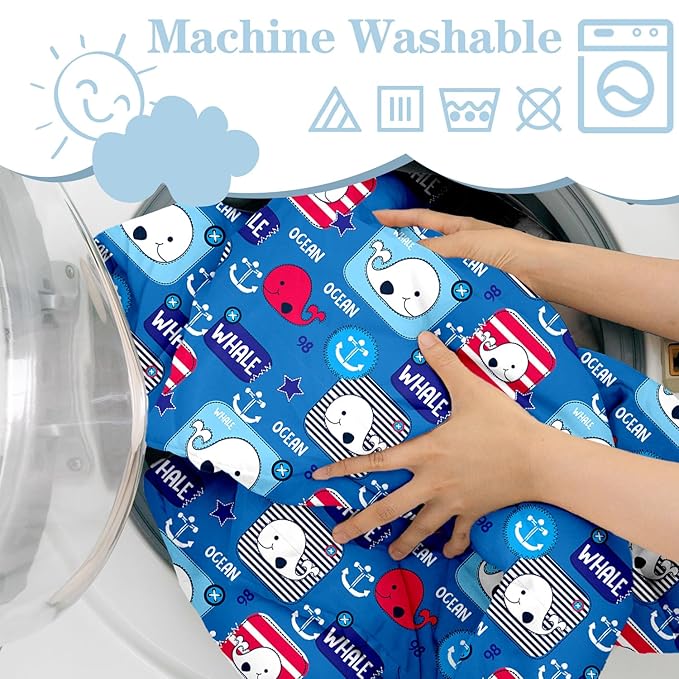 Shopping Cart Cover for Baby Girl Boy 2-in-1 High Chair Water Resistant High Chair Cover Blue Whale Gender Neutral Cart Cover for Babies Padded Grocery Cart Cover for Baby