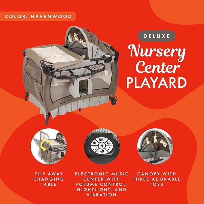 Baby Trend Deluxe Nursery Center® Playard, Havenwood