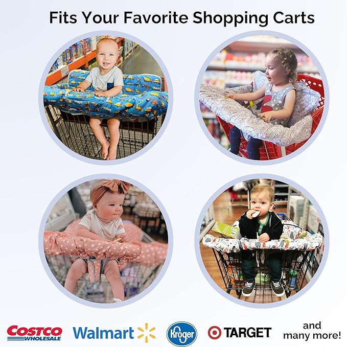 Suessie Shopping Cart Cover and High Chair Cover, Pink Dots