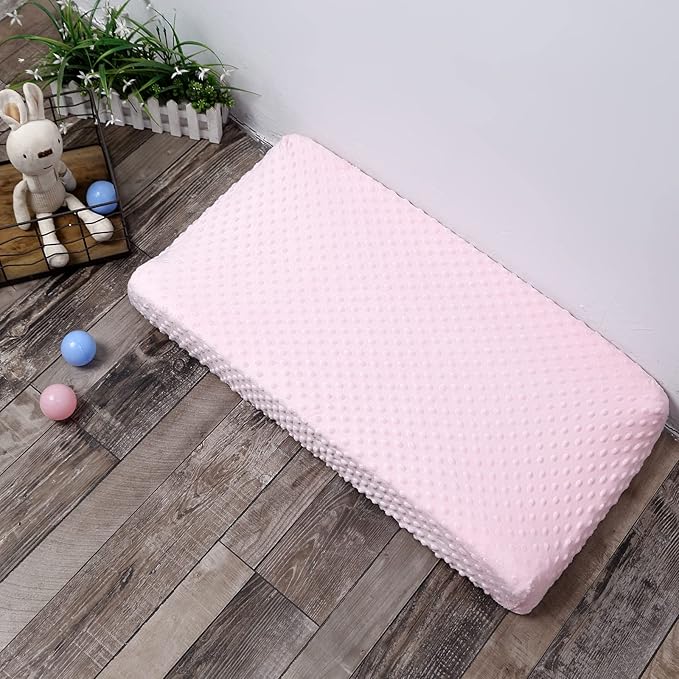 Changing Pad Cover Super Soft Dots Skin-Friendly Breathable Wipeable Changing Table Sheets for Baby Boy and Baby Girl (Blushing Bride)