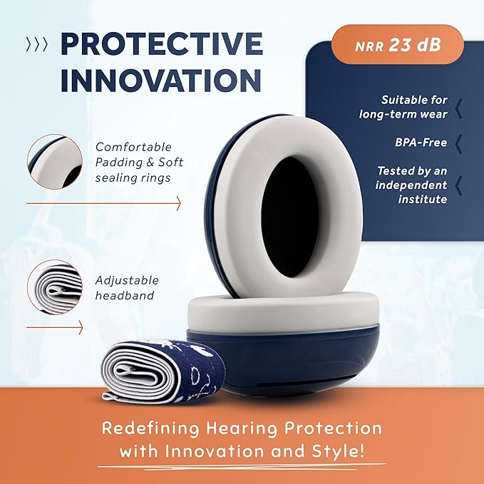 Schallwerk ยฎ Mini+ Baby Ear Muffs โ Infant Noise Cancelling Headphones, Toddler Ear Protection, Baby Headphones for Noise