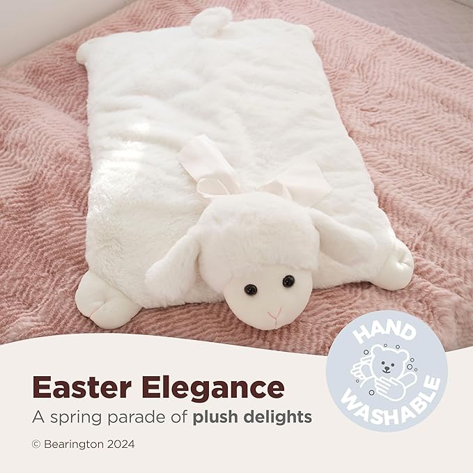 Bearington Baby Lamby Plush Animal Tummy Time Mat