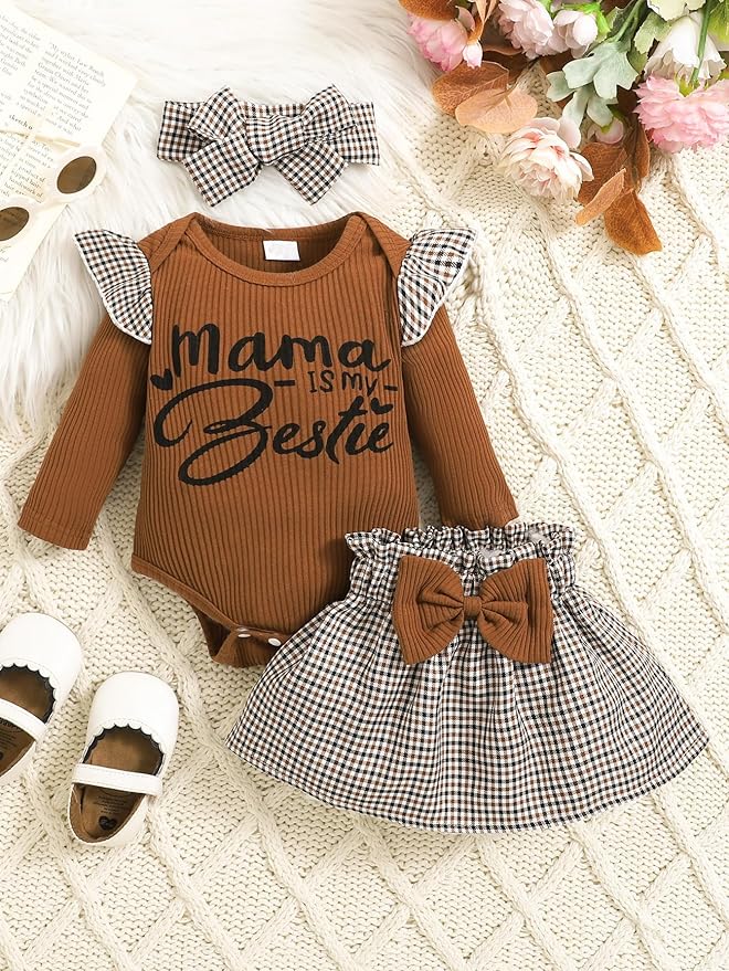 Newborn Infant Clothes Baby Girl Dress Summer Toddler Outfit Cute Girl Romper Skirt Set+Headband