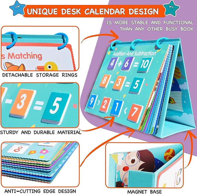 Montessori Toddler Busy Book - New 32 Themes Montessori Toys & Dry Erase Board for Toddlers - My Preschool Kindergarten Learning Activities (Special Edition)