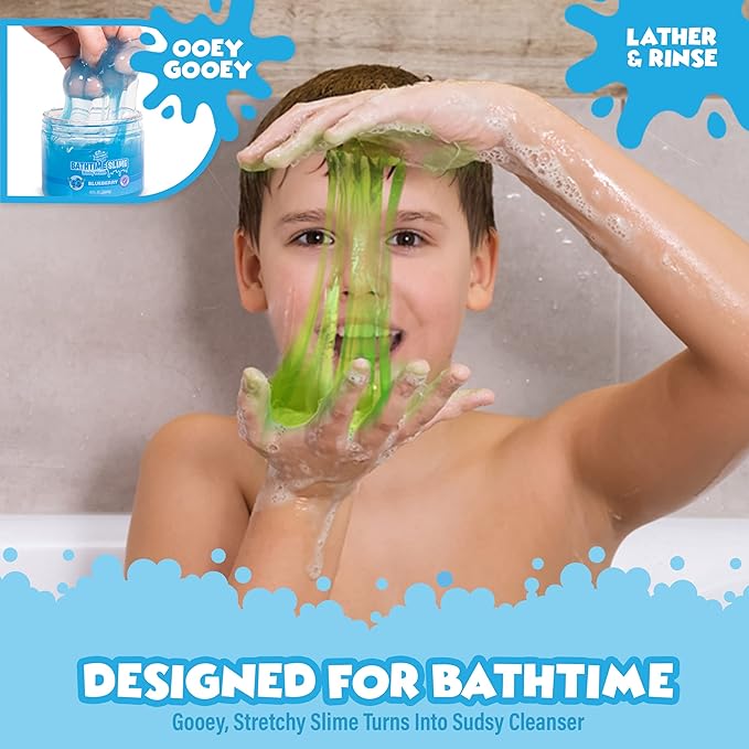 Tub Works® Kids Bath Toy Set | Nontoxic | Fizzy Bath Color Tablets (150 Count), Smooth™ Bath Crayons (12 Pack), Bath Paint Soap (6 Pack), Bath Paint Sticks™ (12 Pack) & Bath Slime Body Wash (4 Pack)