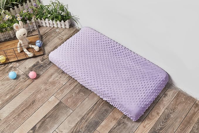 Changing Pad Cover Super Soft Dots Skin-Friendly Breathable Wipeable Changing Table Sheets for Baby Boy and Baby Girl (Lavender)