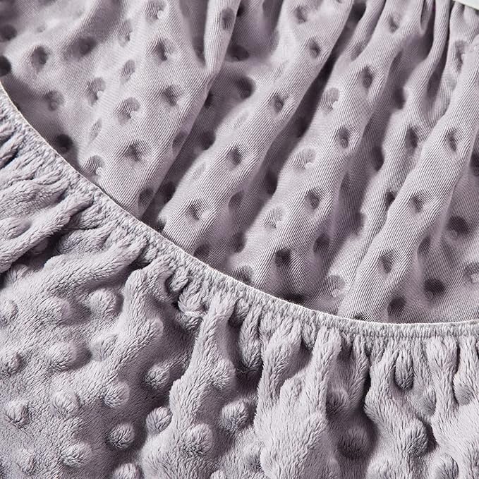 Changing Pad Cover Super Soft Dots Skin-Friendly Breathable Wipeable Changing Table Sheets for Baby Boy and Baby Girl (Rose Gray)
