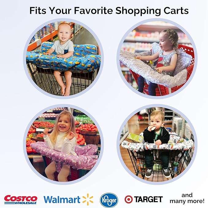 Suessie Shopping Cart Cover and High Chair Cover, Unicorns