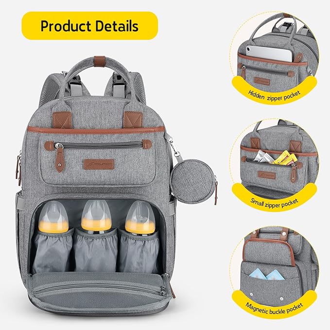 Maelstrom Diaper Backpack, 30L Gray