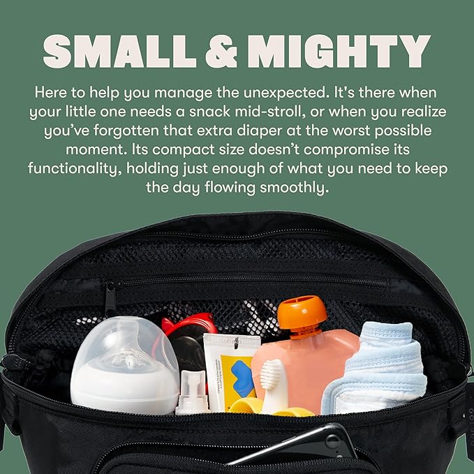 Colugo On-The-Go Stroller Organizer Insert with Zipper, Caddy with Cup Holder, Stroller Accessories for Parents specially designed to fit to your stroller with Non Slip Straps (Cocoa)