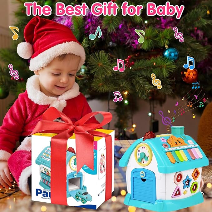 Dreampark Toys for 1+ Year Old Boy Gifts: Baby Musical Toys 12-18 12 18 Months Montessori Toddler Toys Age 1-2 1-3 2-3 1st Birthday Gifts Boys Girls Toddlers 8-in-1 Multi-Functional House