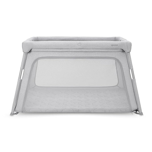 Newton Baby Deluxe Travel Crib & Play Yard | Breathable, Washable Mattress, Foldable Playpen for Toddlers, Travel Bag, Grey