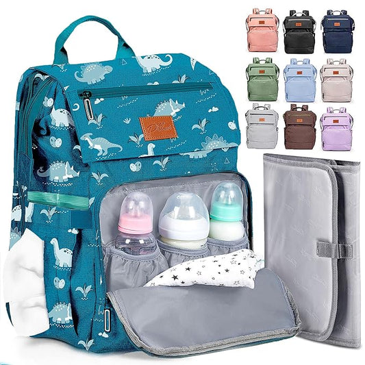 PILLANI Baby Diaper Bag Backpack - Large Bag for Boys & Girls, Waterproof Diaper Backpack - Travel Diaper Bags w/Changing Pad, Baby Registry Search & Shower Gifts - Essentials Must Haves Newborn Stuff