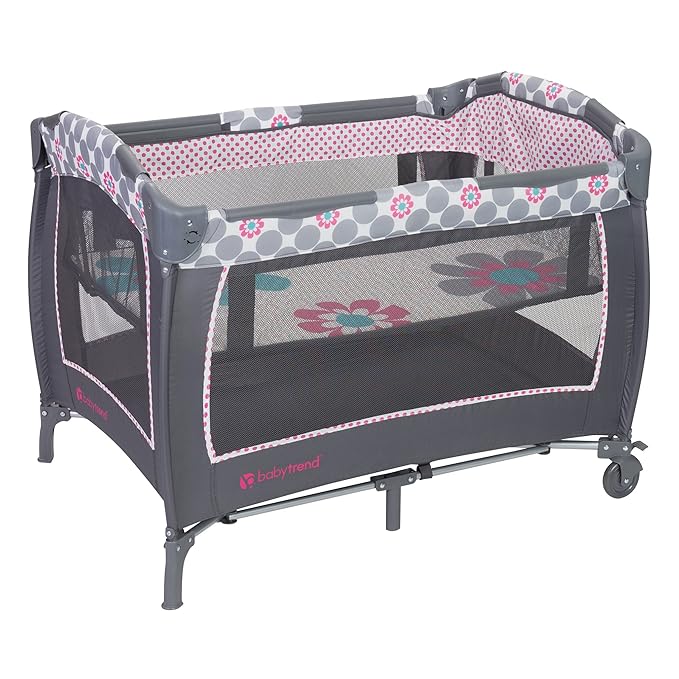 Baby Trend Lil' Snooze™ Deluxe II Nursery Center® Playard, Daisy Dots