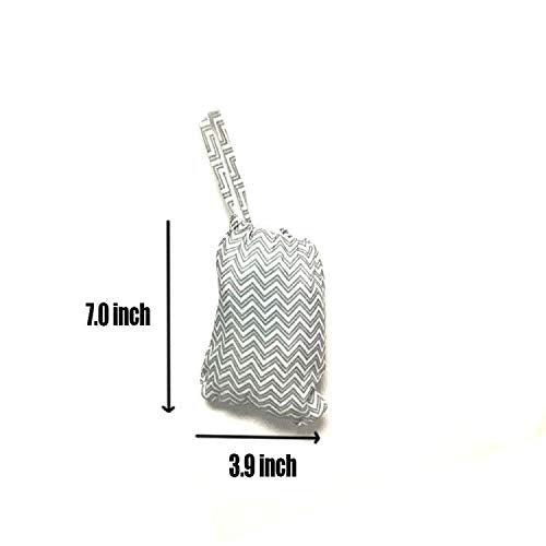 Portable Shopping Cart Cover, High Chair and Grocery Cart Covers for Babies, Kids, Infants & Toddlers, Attached Carry Bag (Gray Chevron)