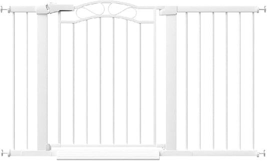 Fairy Baby 51.5"-54.3" Extra Wide Press Mounted Baby Gate Indoor for Kids Or Pets Walk Thru No Drill Long Dog Gates for The House Doorway Child Safety Gate