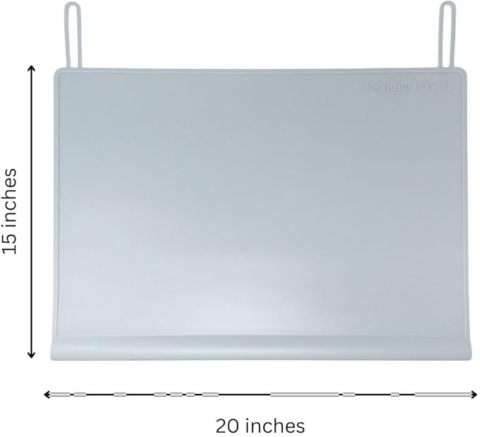 The Table Tyke Table Tyke Placemat XL Silicone Baby Placemat with Teething Edge Bumper - Waterproof Toddler Table Mat for Eating, BPA Free, Dishwasher Safe (Pink)