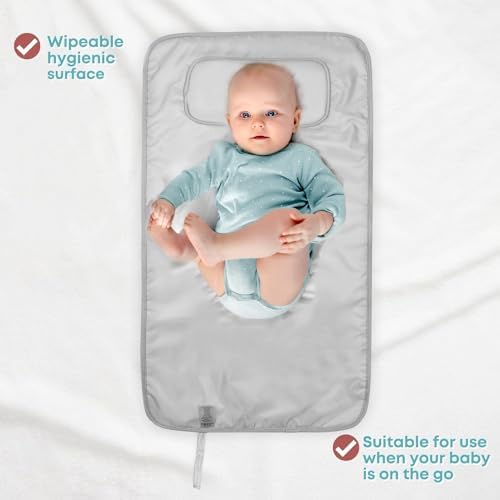 HAMUR HOME Portable Baby Changing Pad – Waterproof, Foldable & Lightweight Travel Mat – Soft & Machine Washable Diaper Changer – Compact & Durable (Animal)