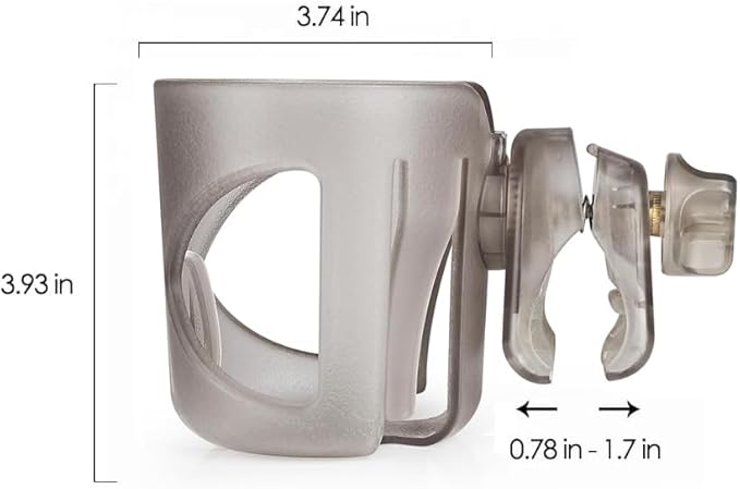 New Stroller Cup Holder for Stanley Quencher H2.0 (30 & 40 Oz. Models), Also Compatible with Stanley IceFlow (20 & 30 Oz. Models) - Transparent