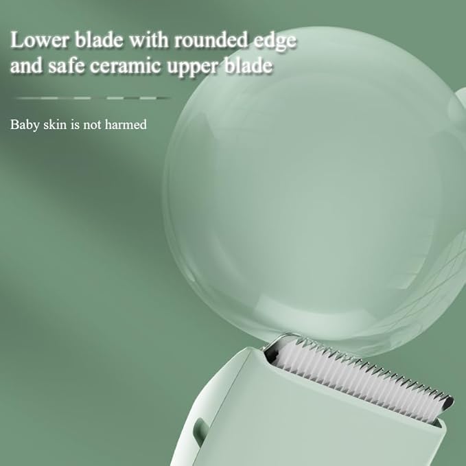 Baby Hair Clippers, Quiet Professional Hair Clippers for Kids, Hair Cutting Kits with LCD Display, Safe Ceramic Blades, Waterproof Rechargeable Trimmer for Autism Children and Infants