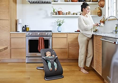Ergobaby Evolve 3-in-1 Bouncer, Adjustable Multi Position Baby Bouncer Seat, Fits Newborn to Toddler, Charcoal