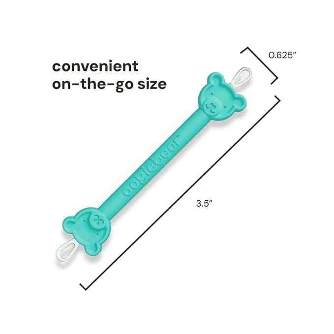 oogiebear: Baby Nose Cleaner & Ear Wax Removal Tool - Safe Booger & Earwax Removal for Newborns, Infants, Toddlers - Dual-Ended - Essential Baby Stuff, Diaper Bag, Raspberry & Seafoam with case