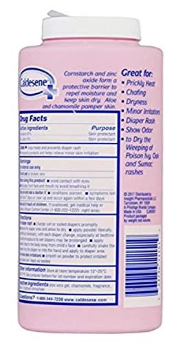 Caldesene Medicated Protecting Body Powder with Zinc Oxide and Cornstarch, Talc Free, 5 Oz (Pack of 2)