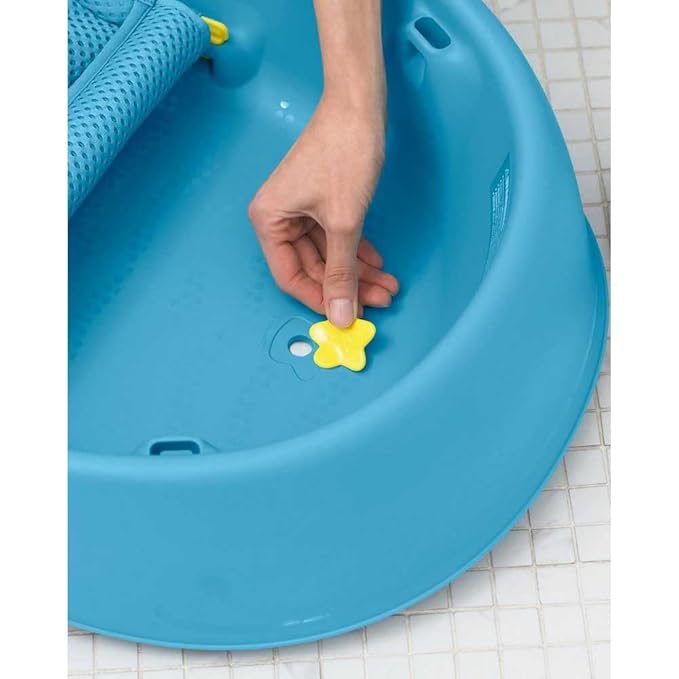 Skip Hop Infant Bath Tub 3-Stage Grow With Baby Smart Sling MOBY Bathtub Blue Age 0+