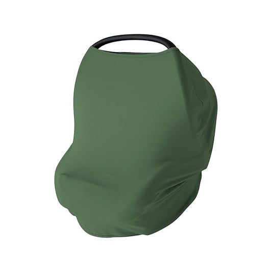 PurComfy Baby Car Seat Cover, Supersoft Bamboo Viscose Carseat Cover for Infant Boys & Girls, Breathable Multi-Use Breastfeeding Covers, Canopy for Carrier, Stroller, Shopping Cart & High Chair