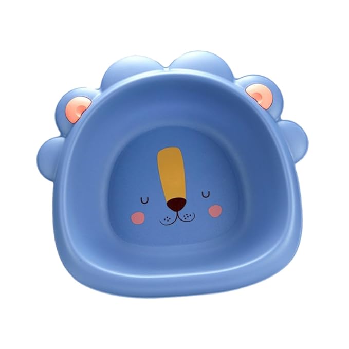 Yajuyi Wash Basin Baby Bath Tub Laundry Tub Comfortable Cartoon Foot Basin Washing up Basin for Traveling Household Children Baby, Blue
