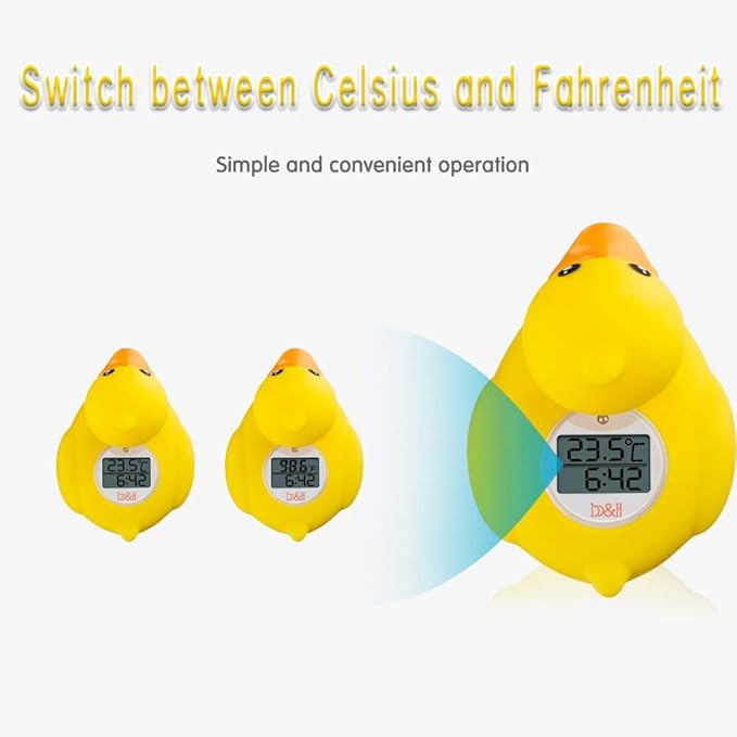 b&h Baby Thermometer, The Infant Baby Bath Floating Toy Safety Temperature Water Thermometer (Classic Duck)