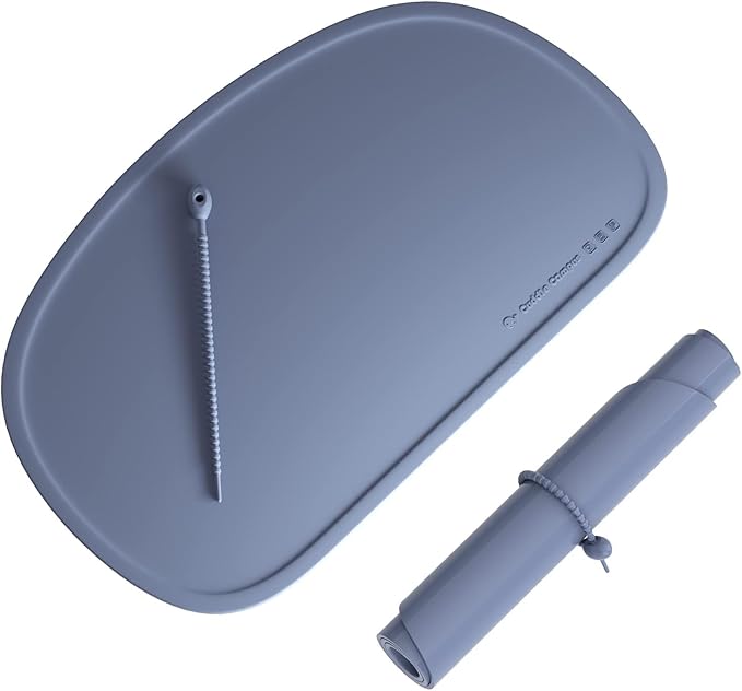 Cuddle Campus Silicone Placemat with Raised Edges for Kids,Toddlers,Babies, Non-Slip Table Setting Placemat for Dining,Come with String for Storage