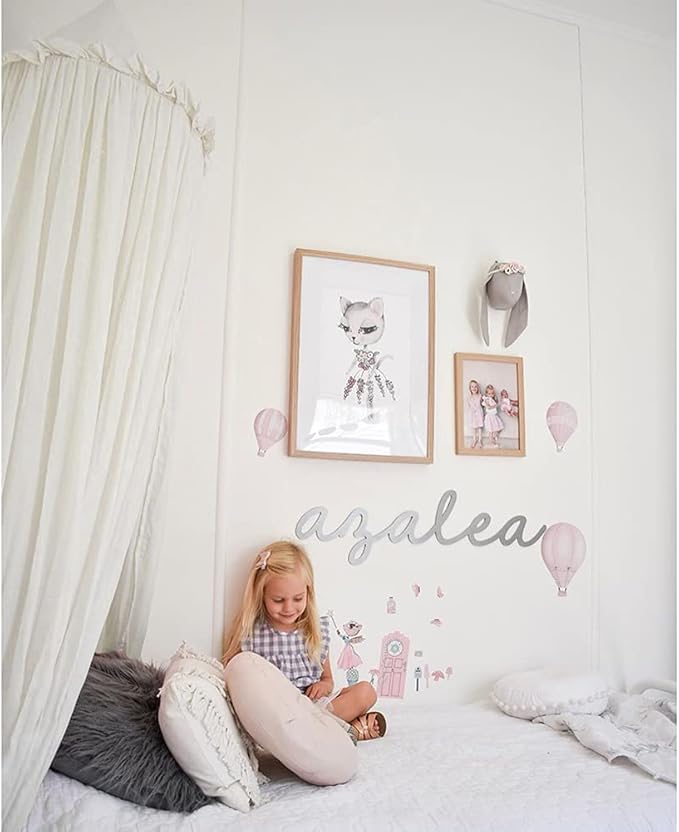 MAMERIA Kids Bed Canopy with Frills Cotton Hanging Tent Curtain Net for Reading Nook Hideaway Bedding Play Room Decor (Beige)