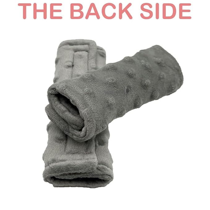 Baby Car Seat Neck Cover, Car Seat Strap Cover, Seat Belt Cushions Pads, Shoulder Strap Protectors, Reversible Pram Harness Covers in Minky Floral, Baby Neck Pad Protector