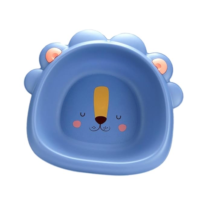 Yajuyi Wash Basin Baby Bath Tub Laundry Tub Comfortable Cartoon Foot Basin Washing up Basin for Traveling Household Children Baby, Blue