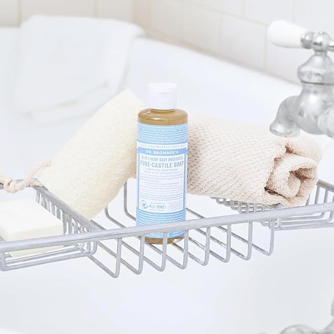 Dr. Bronner's Pure-Castile Magic Liquid Soap (Baby Unscented, 8 Ounce)- Made with Regenerative Organic Certified Oils, For Face, Body Wash, Baby Soap, Sensitive Skin, No Added Fragrance, Vegan