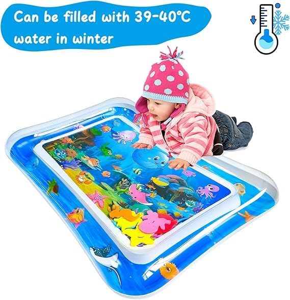 Ultimate Sensory Cat Water Play Mat & Dog Waterbed: Thickened, Inflatable Water Mat with Fish - Ideal Cat Activity Mat & Sensory Bed for Relaxation and Fun! Enjoy a Cool Bed Experience for Your Pets