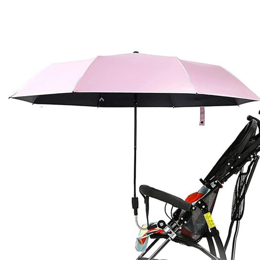 Universal Baby Parasol, Baby Stroller Sun Shade Sun Protection Sun Shade for Strollers, Waterproof Umbrella for Trolley Bike, Bicycle Umbrella with Holder Clip Clamp