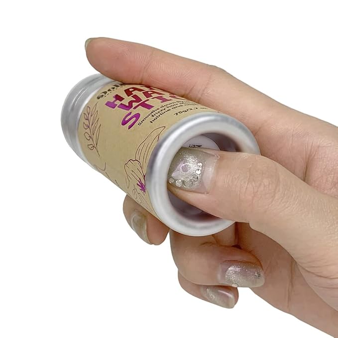 Dolahair Hair Wax Stick & Accessories - Flyaway Control for Kids & Women, 50 Pcs Colorful Elastic Hair Bands, 1 Pcs Slick Back Hair Brush, 2 Hair Loop Styling Tools (Black)