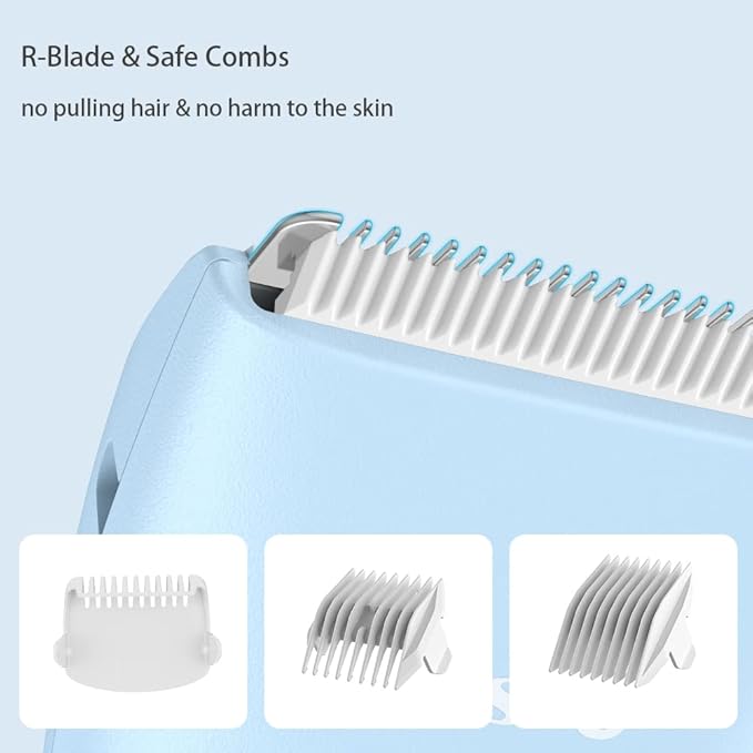 Baby Hair Clippers, Professional Quiet Hair Trimmer for Kids and Toddler, Waterproof & Rechargeable Cordless Hair Cutting Machine for Children, with LCD Display