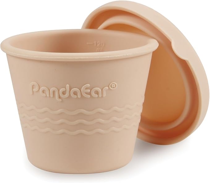 PandaEar 12 Pack Silicone Baby Food Storage Containers, 4 oz Reusable Small Snack Containers Freezer Storage with Airtight Lids Leak Proof for Infants Kids Babies, Microwave Safe
