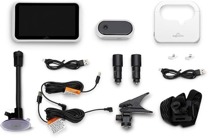 Tiny Traveler Baby Monitor - Tiny Wireless Basic Kit (TT002PBB) with Power Bank - Wireless Baby Car Monitor Camera, 8 Hours Power Bank, Night Vision, Video Record & Share, 5" Touchscreen LCD - Black