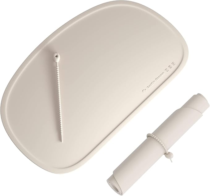 Cuddle Campus Silicone Placemat with Raised Edges for Kids,Toddlers,Babies, Non-Slip Table Setting Placemat for Dining,Come with String for Storage