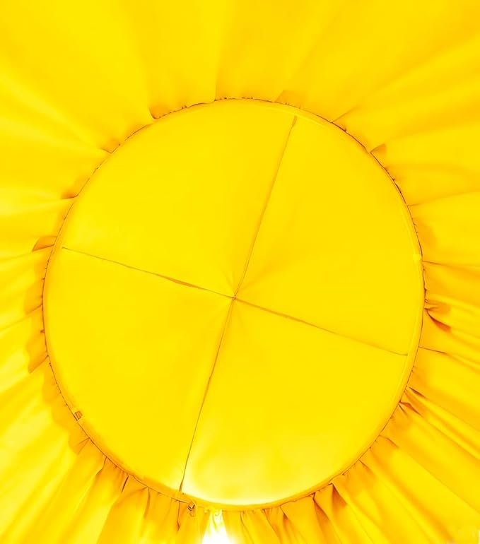 Akiky Kids Bed Canopy for Crib & Twin Size with Ruffles Dreamcatcher, Boys Princess Girls Nursery Room Decor Toddler Baby Dome Round Hanging Tent Curtains Skirt Over Bed Reading Nook Play Yellow